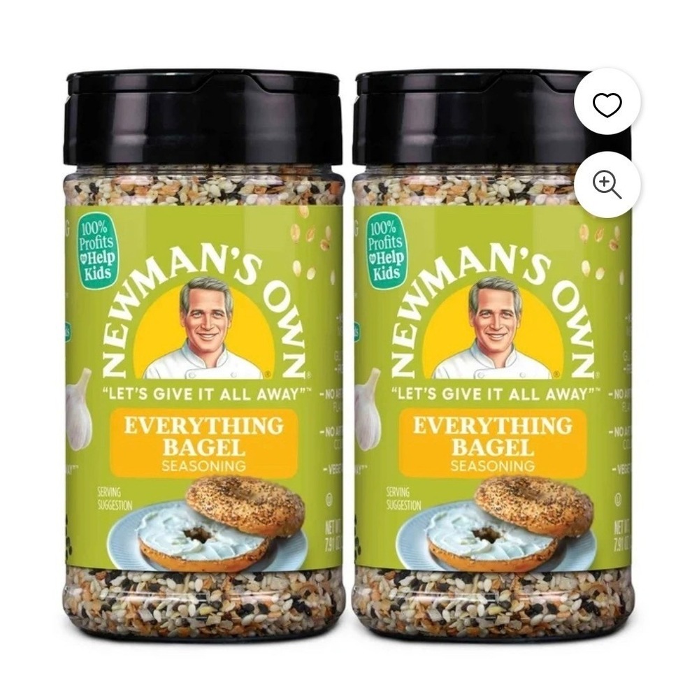 4 Pk Newmans Own Everything Bagel Seasoning Blend 4 Pack 7.91 oz Large Bottles‎